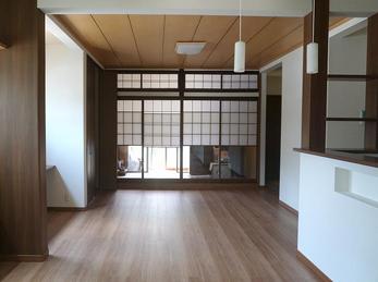 使っていなかった2間続きの和室を活用してできた、新しいLDKでくつろぐ時間が増えました